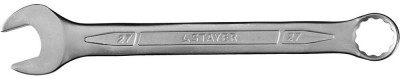 Ключ STAYER PROFI гаечный комбинированный, Cr-V сталь, хромированный, 27мм