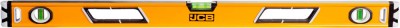 Уровень JCB коробчатый, магнитный, 2 фрезерованные базовые поверхности, 3 ампулы, крашенный, с ручками, 0,5мм/м, 90см