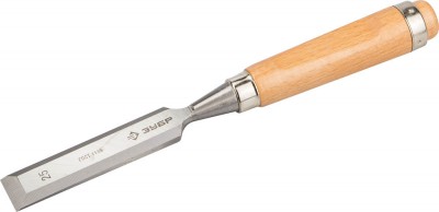 Стамеска-долото ЗУБР ЭКСПЕРТ с деревянной ручкой, хромованадиевая, 25мм