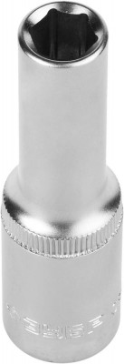 Головка торцовая ЗУБР МАСТЕР (1/2), удлиненная, Cr-V, FLANK, хроматированное покрытие, 10мм