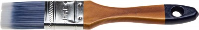 Кисть плоская ЗУБР АКВА-МАСТЕР, искусственная щетина, деревянная ручка, 38мм
