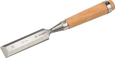 Стамеска-долото ЗУБР ЭКСПЕРТ с деревянной ручкой, хромованадиевая, 32мм
