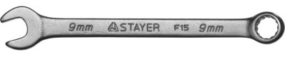 Ключ STAYER MASTER гаечный комбинированный, хромированный, 9мм