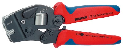 97 53 09 Самонастраивающийся инструмент для опрессовки контактных гильз Knipex