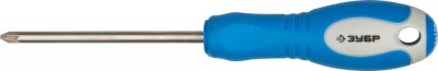 Отвертка ЗУБР ПРОФИ, Cr-V сталь, трехкомпонентная рукоятка, цветовая индикация типа шлица, PZ №2, 100мм