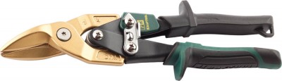 Ножницы по твердому металлу KRAFTOOL, двойная рычаж передача, Cr-Mo, титан покрытие, двухкомп ручка, правые, 250мм