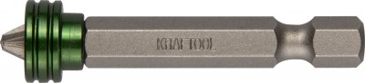 Биты KRAFTOOL ЕХPERT, с магнитным держателем-ограничителем, тип хвостовика E 1/4, PH2, 50 мм, 1 шт. в блистере