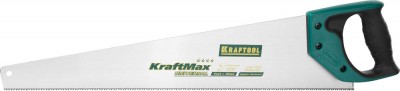 Ножовка KRAFTOOL EXPERT SuperMax, универсальн быстрый и точный рез, универсальн средний закален зуб, 7/8TPI, 550мм