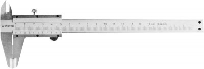 Штангенциркуль STAYER PROFI , метрическая и дюймовая шкала, с глубиномером, нержавеющая сталь, 150мм