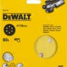 Шкурка шлифовальная 25 шт. для эксцентриковых шлифмашин (150 мм; К60; крепление на липучке) Dewalt DT 3132