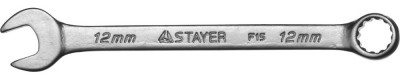 Ключ STAYER MASTER гаечный комбинированный, хромированный, 12мм