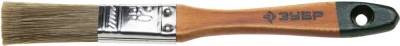 Кисть плоская ЗУБР ЛАЗУРЬ-МАСТЕР, смешанная щетина, деревянная ручка, 20мм
