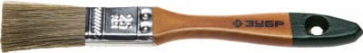 Кисть плоская ЗУБР ЛАЗУРЬ-МАСТЕР, смешанная щетина, деревянная ручка, 25мм