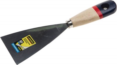 Шпательная лопатка STAYER PROFI c нержавеющим полотном, деревянная ручка, 80мм