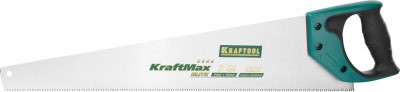 Ножовка для быстрого реза (пила) KRAFTOOL KraftMax 7 TPI, 500 мм, прямой крупный зуб, рез поперек волокон, для крупных и средних заготовок