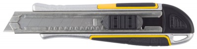 Нож STAYER PROFI обрезиненная рукоятка Super Grip,метал. корпус,автостоп,допфиксатор,кассета на 6 лезвий,18мм
