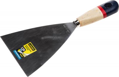 Шпательная лопатка STAYER PROFI c нержавеющим полотном, деревянная ручка, 120мм