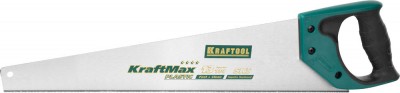Ножовка KRAFTOOL EXPERT KraftMax PLASTIC, быстр и точный рез, для подокон, пластик панелей и труб, 3 /14 TPI, 500мм