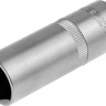 Торцовая головка ЗУБР МАСТЕР свечная с резиновой вставкой (1/2), Cr-V, FLANK, хроматированное покрытие, 16мм